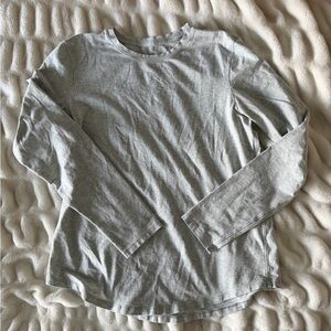 lululemon athletica Heather Gray Long Sleeve Top